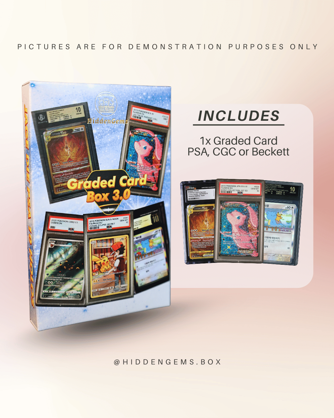 Hidden Gems Pokémon Graded Card Box 3.0