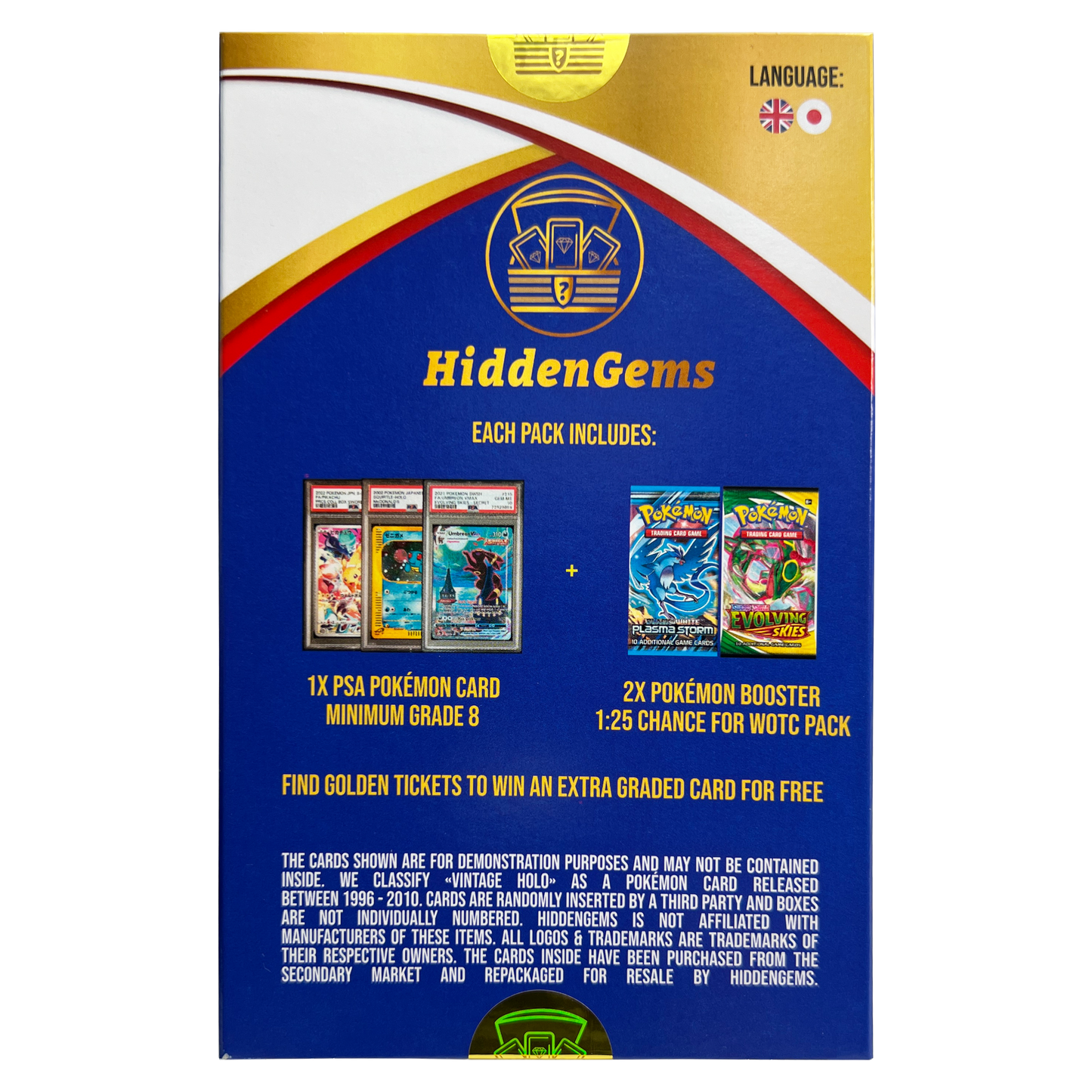 Hidden Gems Pokémon PSA Graded Card Booster Box