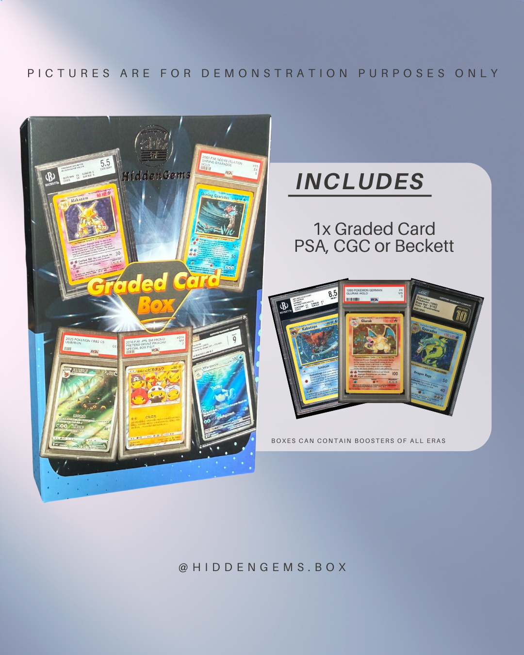 Hidden Gems Pokémon Graded Card Box