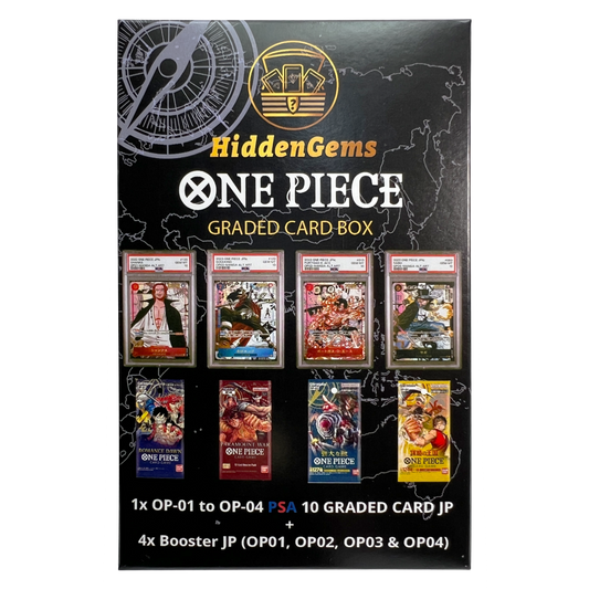 HiddenGems OP01-OP04 One Piece PSA 10 Graded Booster Box